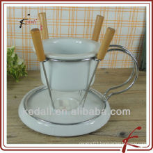 ceramic butter warmer set with rack